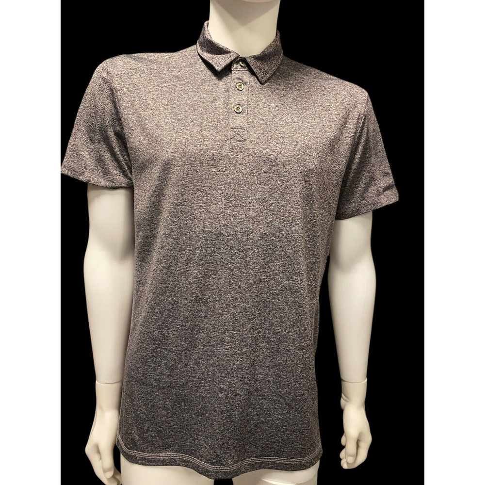BKE Polo Shirt Performance Stretch Men’s SZ L Gray Marbled